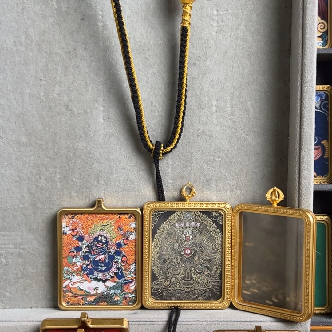 吊坠用****0双面铜壳大黑天扎基