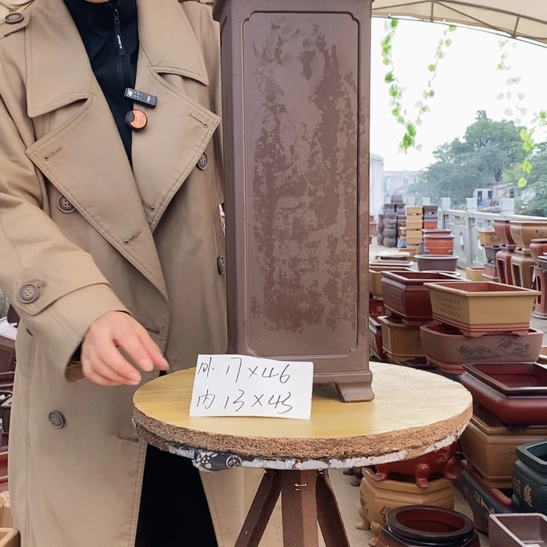 紫砂花盆紫砂花盆口不正