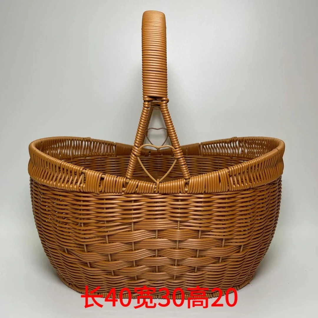 通用a86da79d购物篮酒店藤编客厅菜篮子收纳筐创意