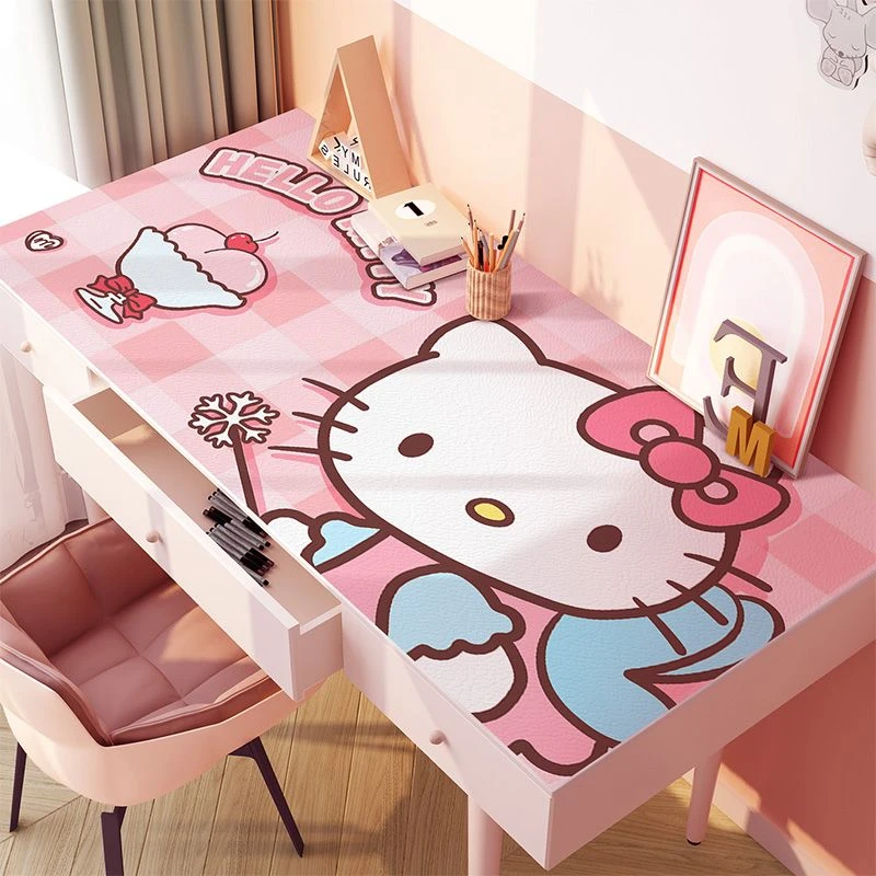 凯蒂书桌垫学生儿童学习专用可爱卡通桌面保护垫写字台面皮革桌布