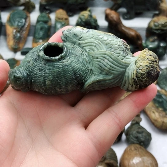 岫岩河磨玉（透闪石质玉）把件未镶嵌