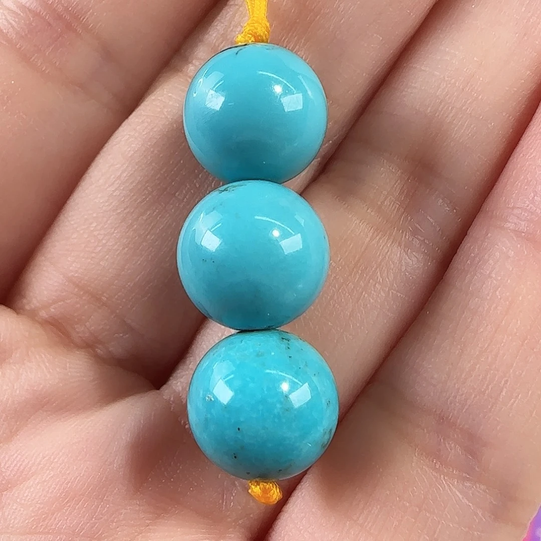 绿松石未镶嵌珠宝奇石10mm+