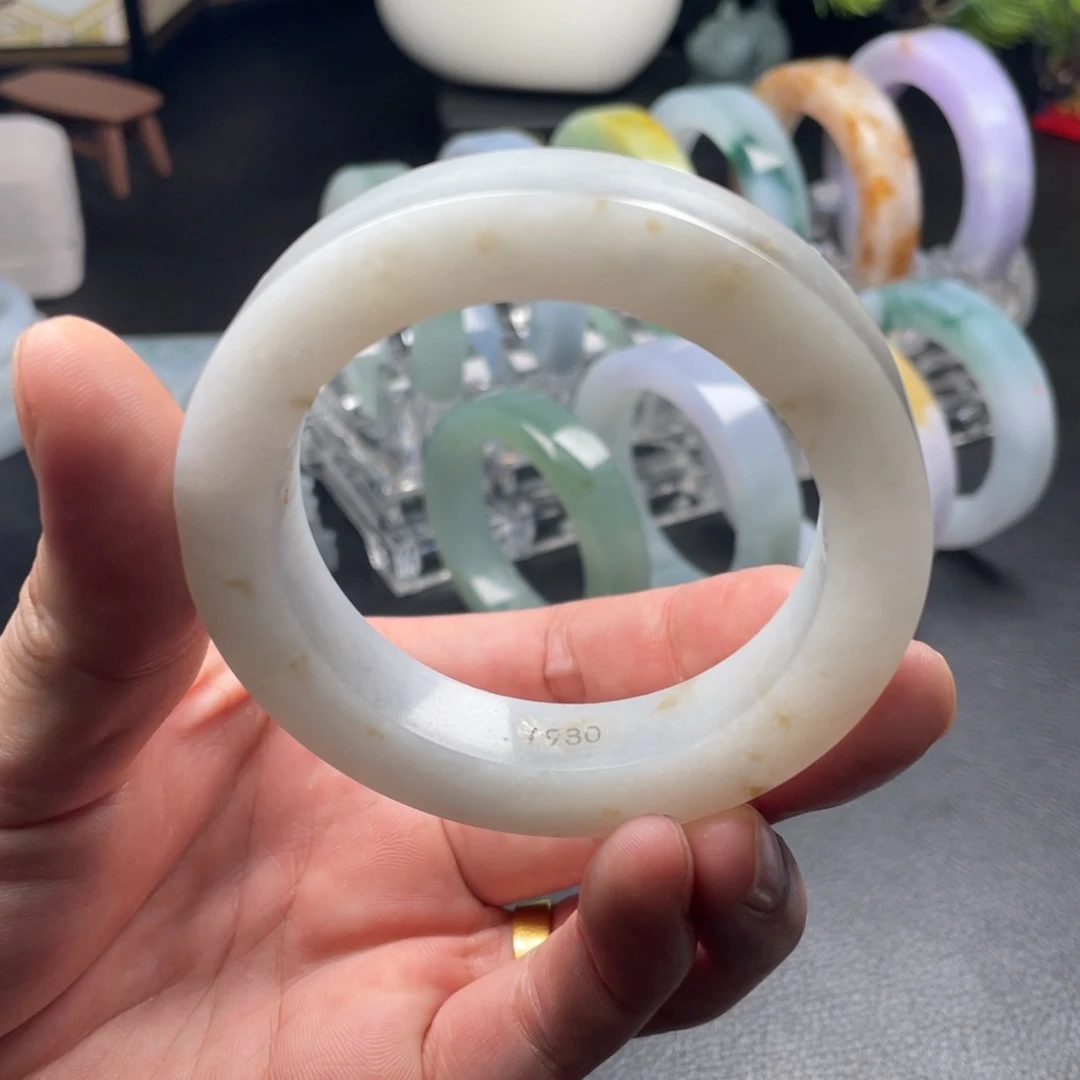 定制翡翠未镶嵌正圈洒金55-60圈