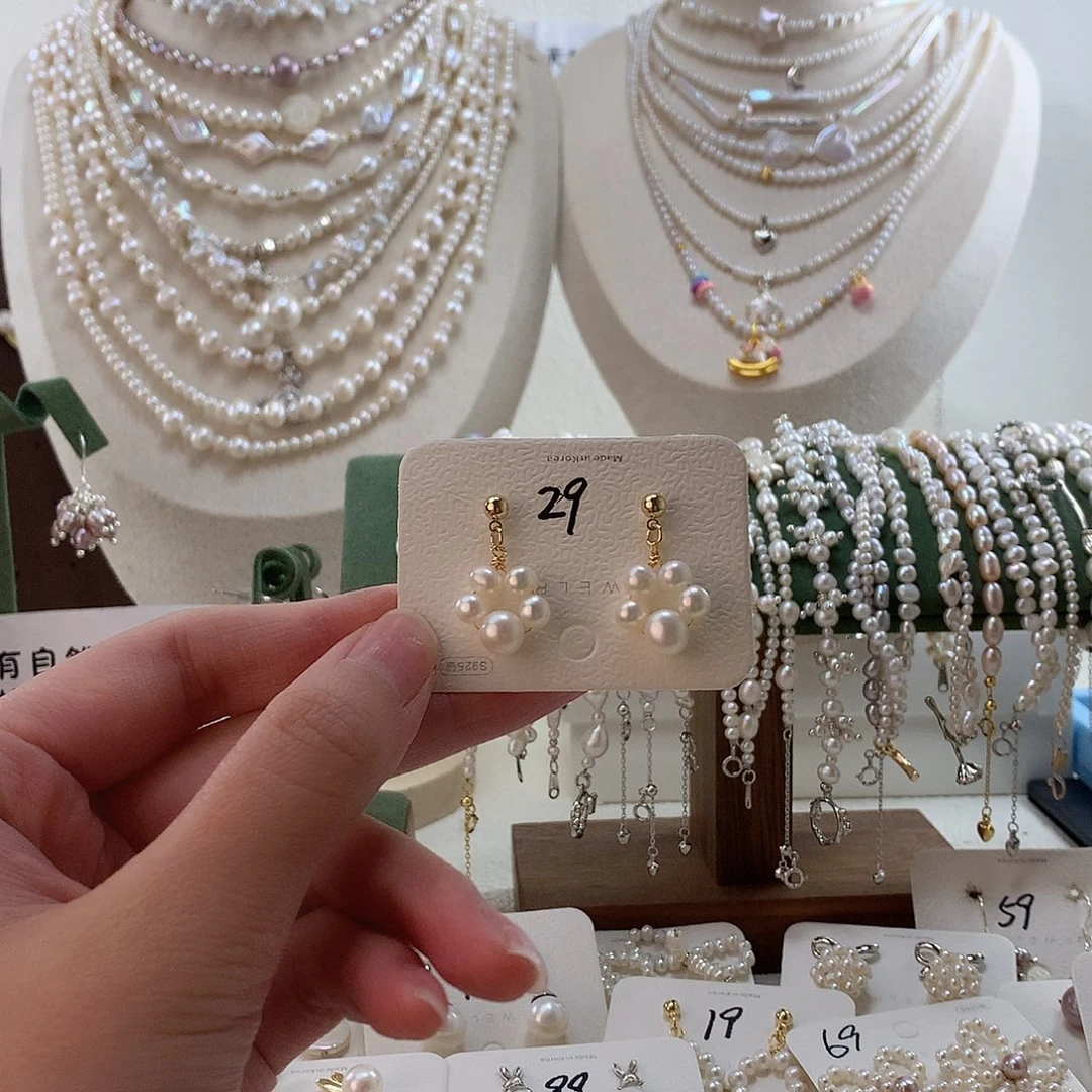 耳饰淡水珍珠合金