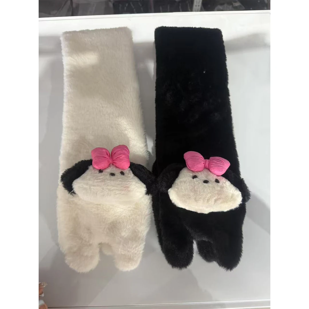 奇米迪女童秋冬可爱卡通毛绒保暖围巾WJ250417