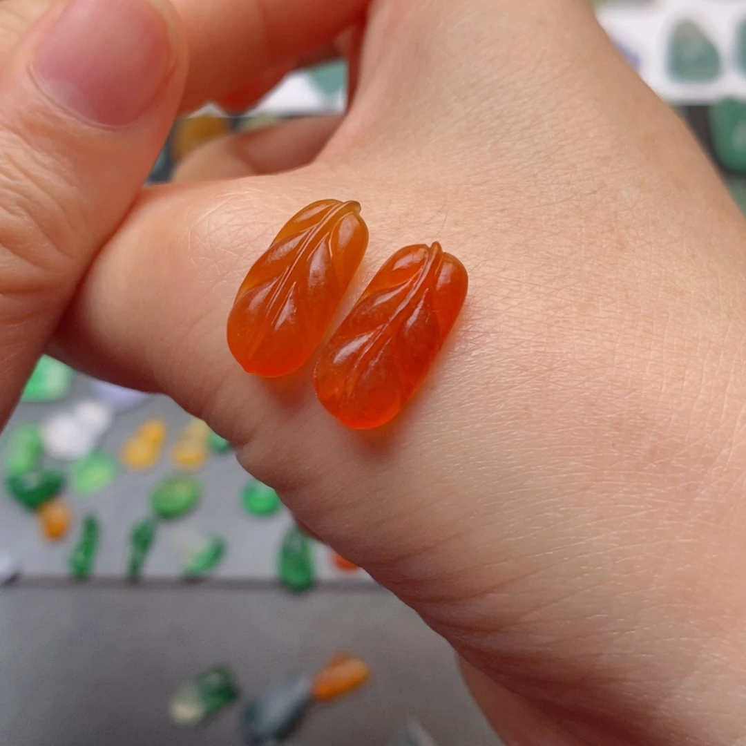 定制翡翠未镶嵌树叶