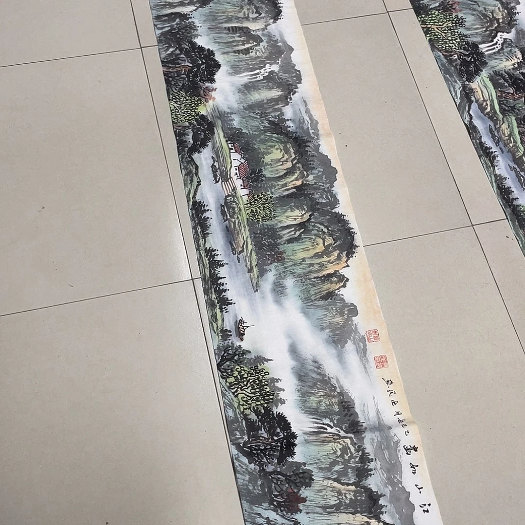 国画四尺对开画芯 捡漏