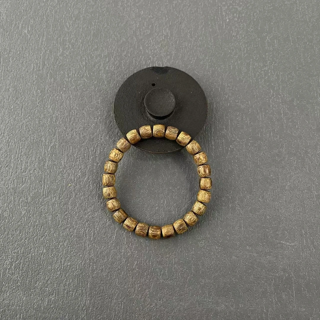 沉香【乌身】莺歌绿棋楠8MM桶珠单圈沉香手串多样性发货一条（588）