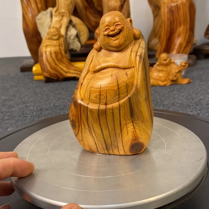 柏木（崖柏）弥勒佛小摆件