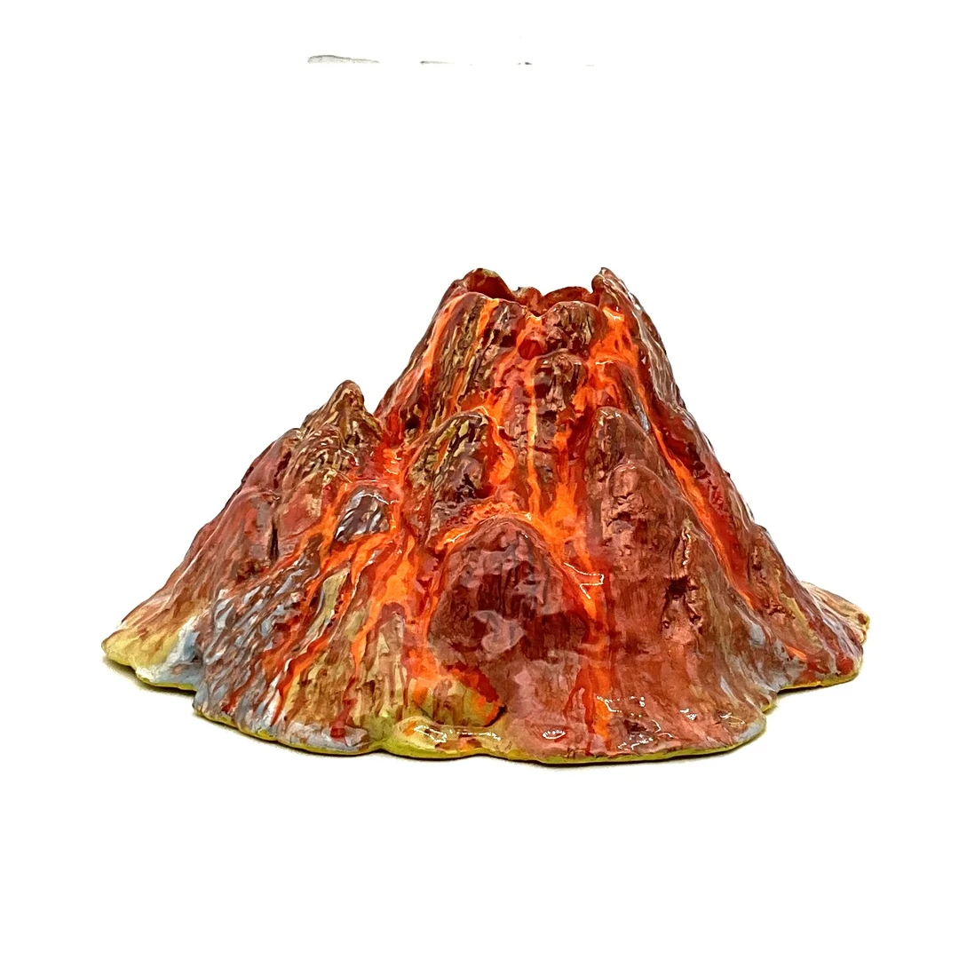 PM 王甜心火山摆件 手工制作上色 石塑黏土摆件 仅一件