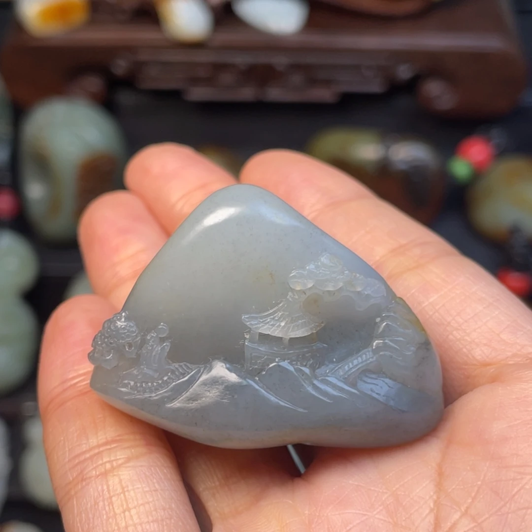 和田玉未镶嵌挂件