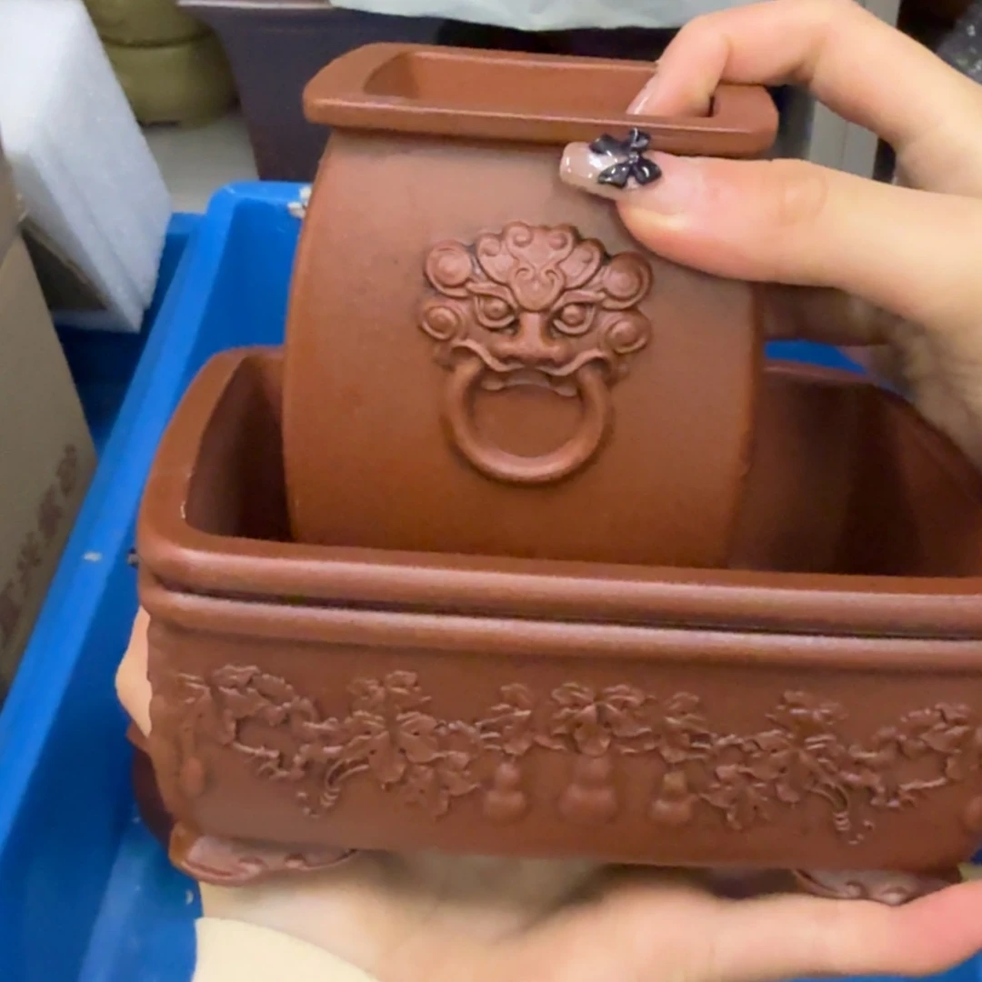 紫砂花盆25号宜兴紫砂瑕疵花盆