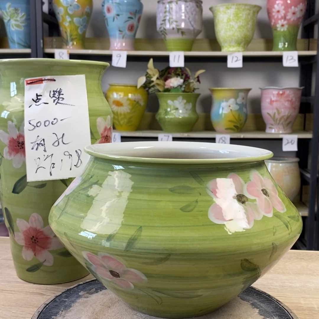 景德镇手工手绘陶瓷花盆