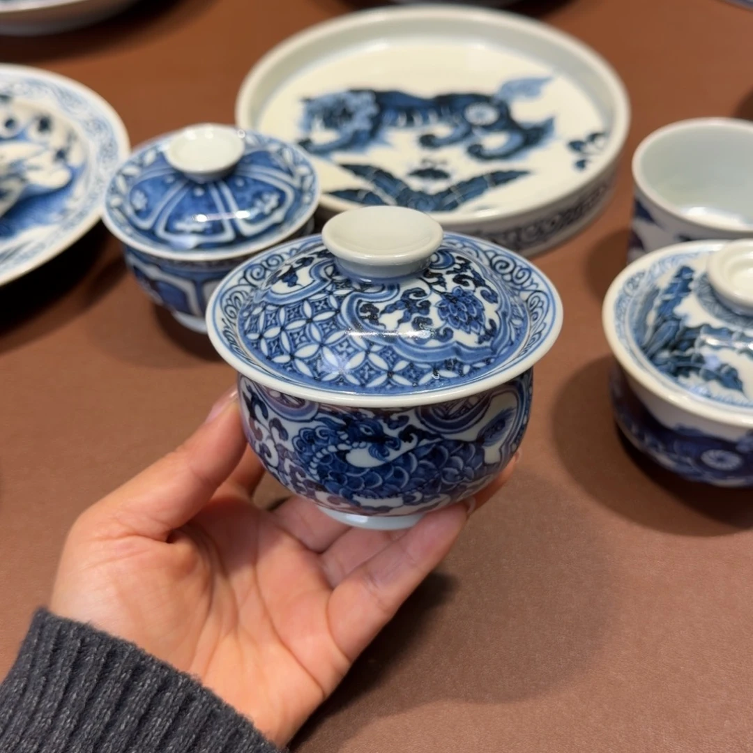 浩***臣手工手绘茶具微瑕