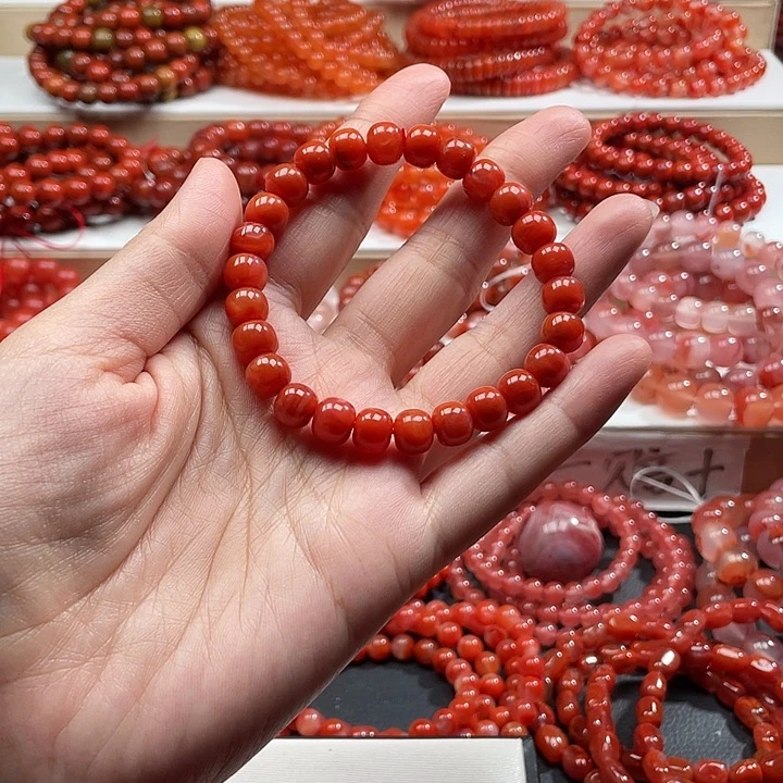 南红玛瑙未镶嵌手链8➕