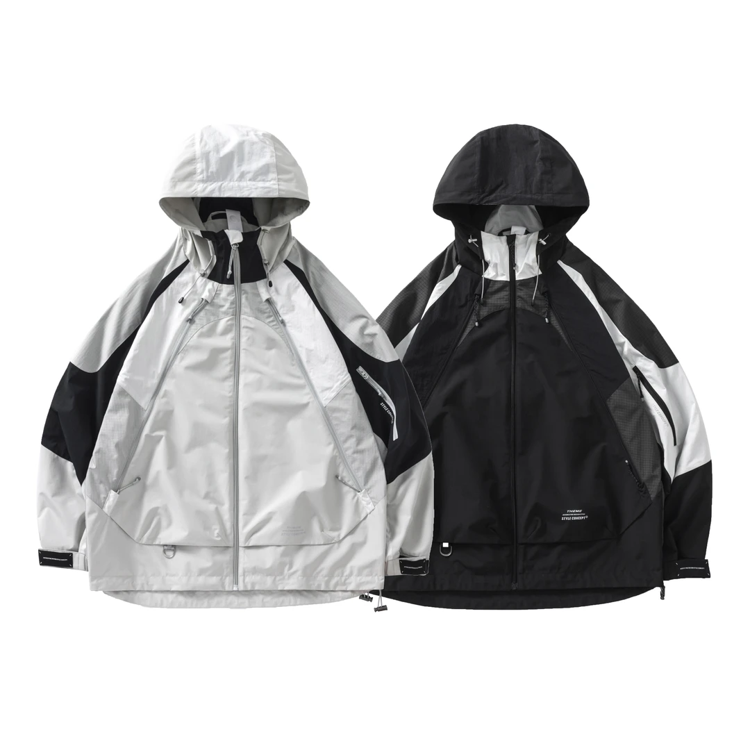 F8春季606户外工装立体剪裁休闲连帽棉服情侣款