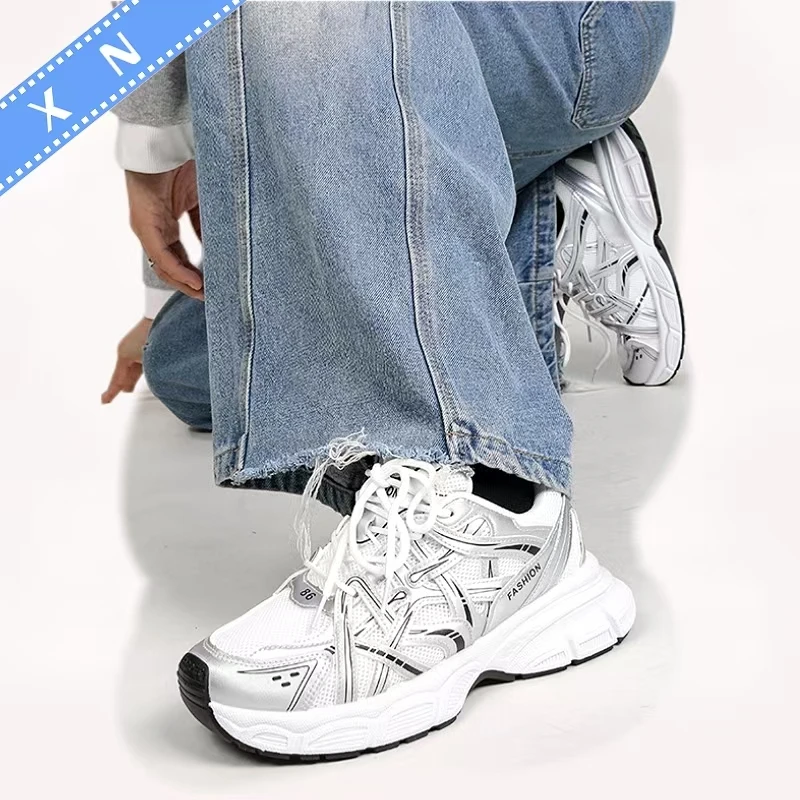 鞋子男潮流新款百搭男式鞋休闲鞋高级感厚底增高老爹鞋运动鞋男鞋