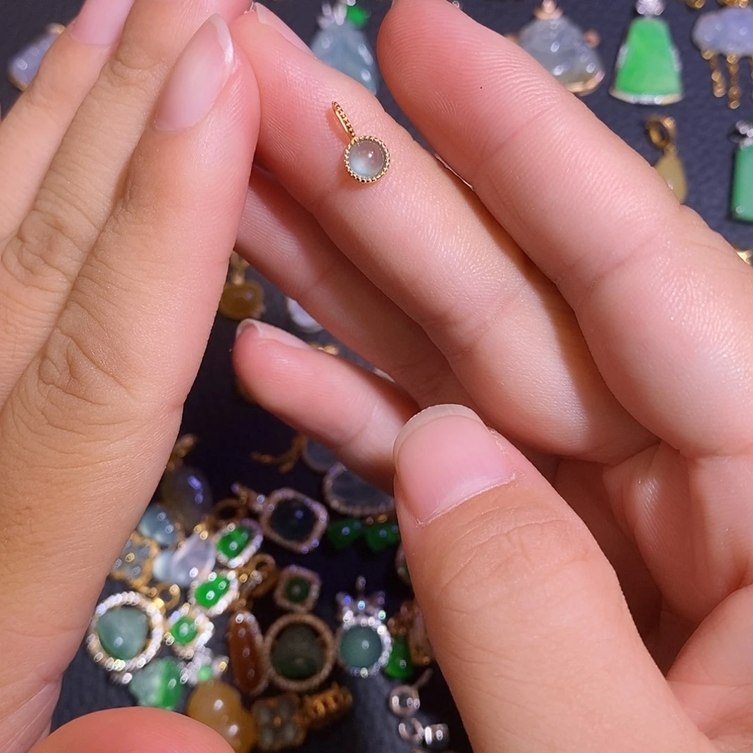 翡翠银S925镶嵌颈饰