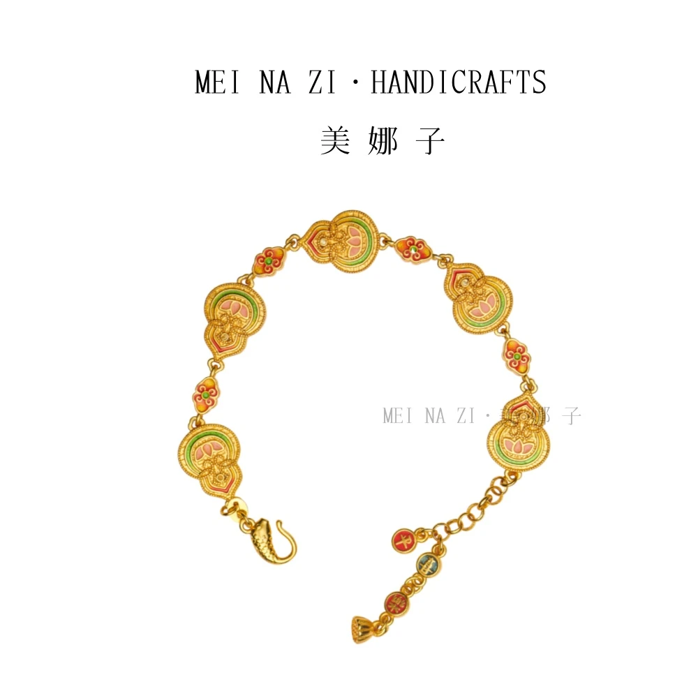 YUXI/予禧 |珐琅彩葫芦手链气质新款时尚简约轻A125