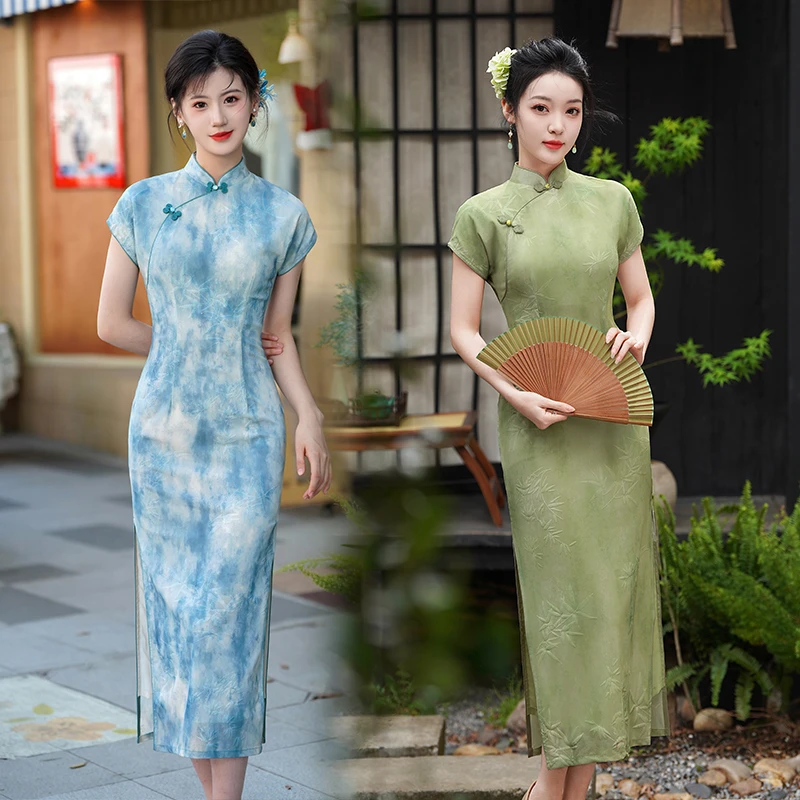 清欢/S-3XL  夏季2025新款旗袍女改良新中式气质优雅年轻显瘦日常
