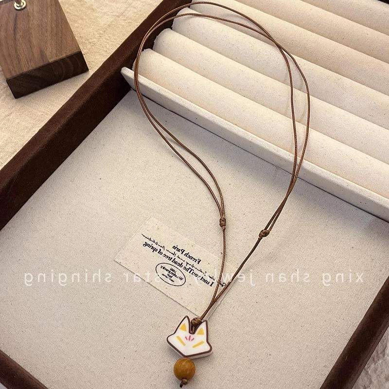 钛钢锆石项链 「绯色狐」齐司礼周边ins小狐狸项链女小众设计精致