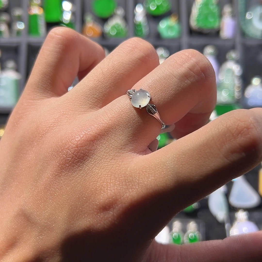 翡翠银S925镶嵌戒指