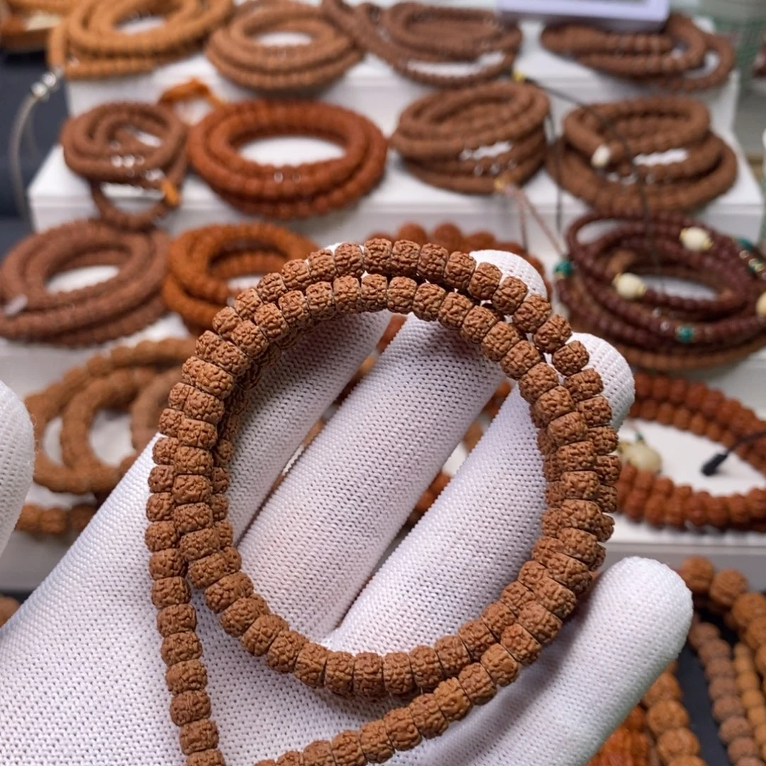 金刚菩提手串五瓣龙切盘龙，尺寸6.5