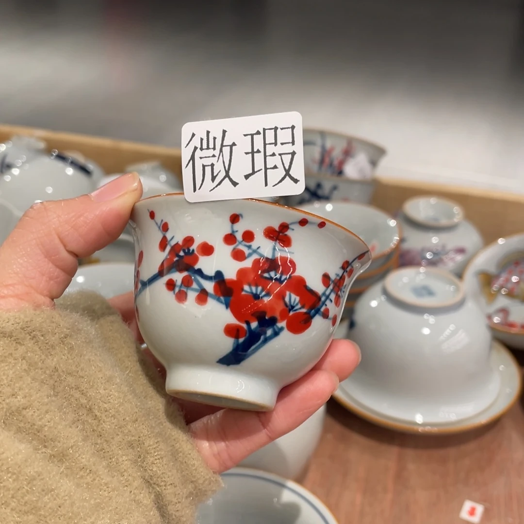 有瑕釉下彩纯手绘