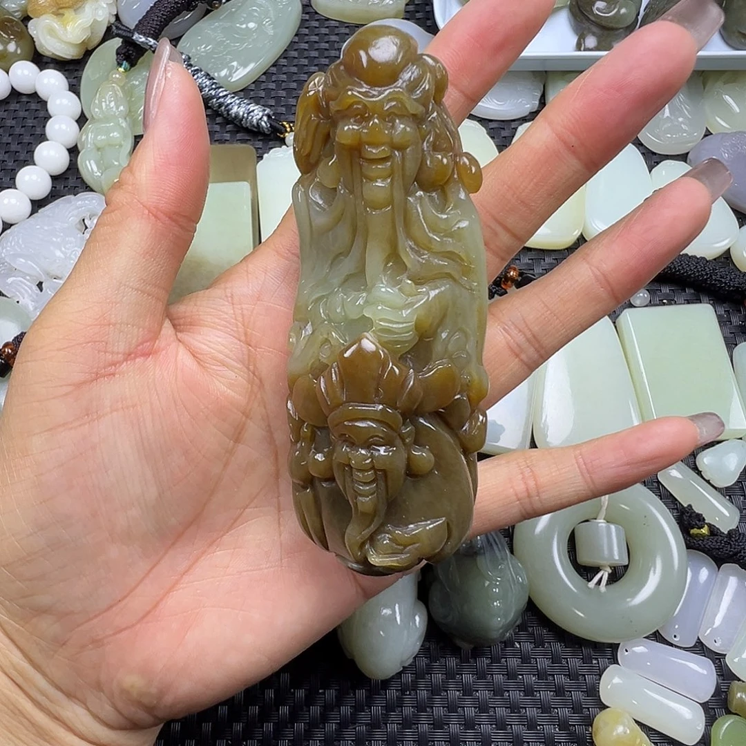 和田玉未镶嵌吊坠(不含链)