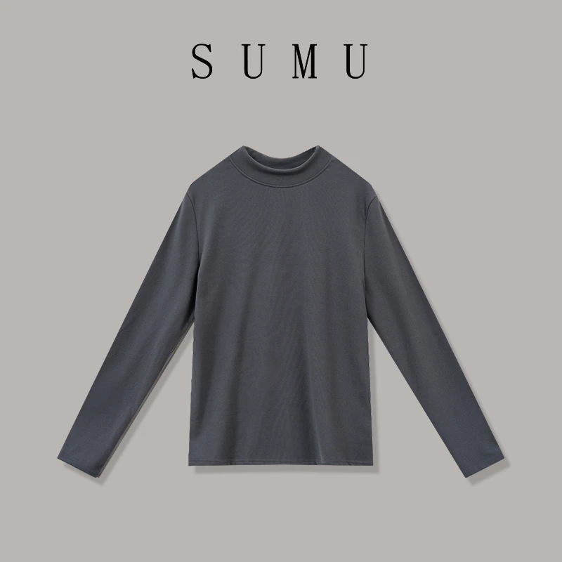 宿慕SUMU 女款打底衫 12-13冬季2024新款时尚休闲打底衫C7403R