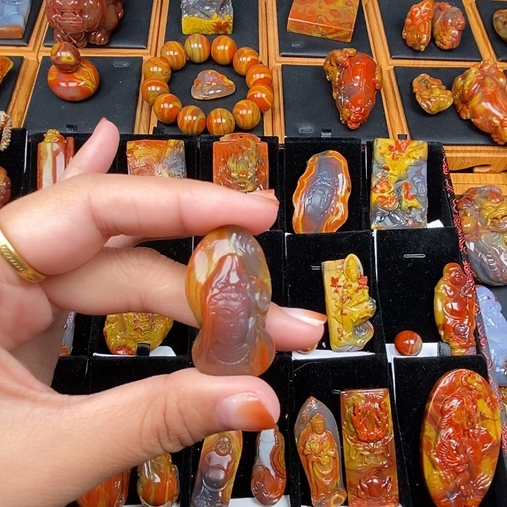 玛瑙/玉髓未镶嵌天然玛瑙战国红