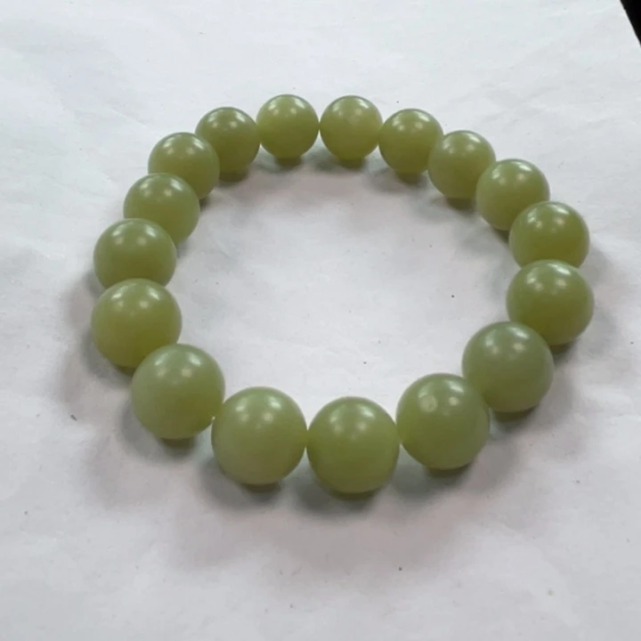 手串未镶嵌和田玉新疆若羌青黄口卡12柔光