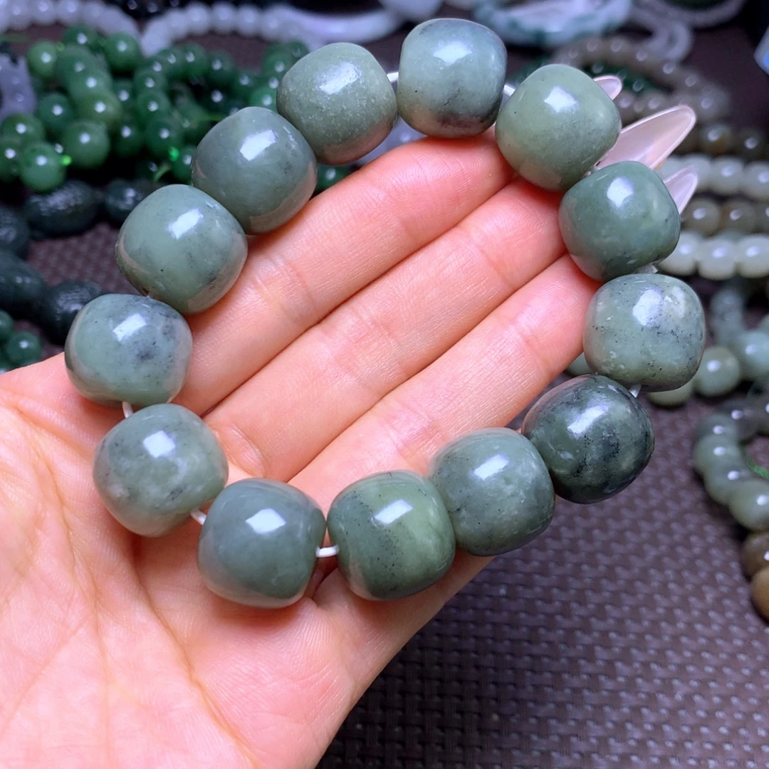 和田玉未镶嵌手串卡18