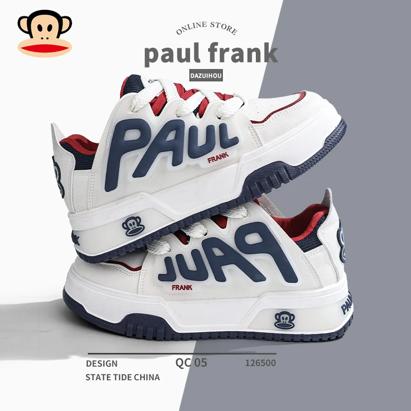 大嘴猴休闲运动鞋男款爆款2025新款潮流百搭小白鞋女厚底低帮板鞋