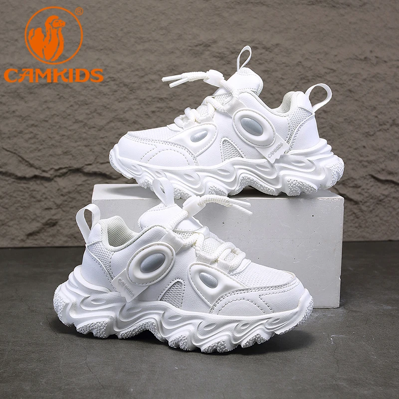 CAMKIDS透气男童女童潮鞋子运动鞋老爹鞋休闲网面四季户外轻跑鞋