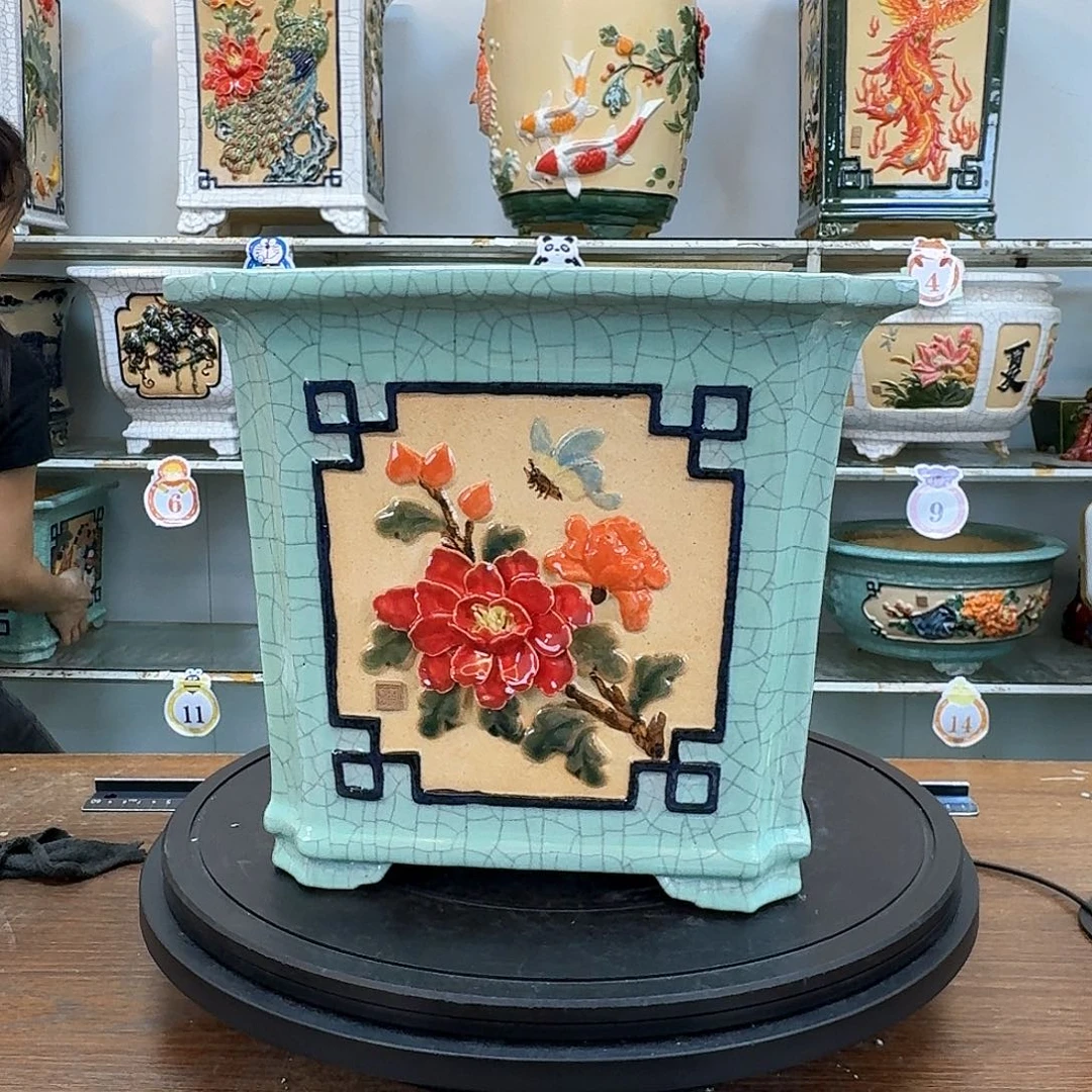 一**山石湾盆350陶瓷