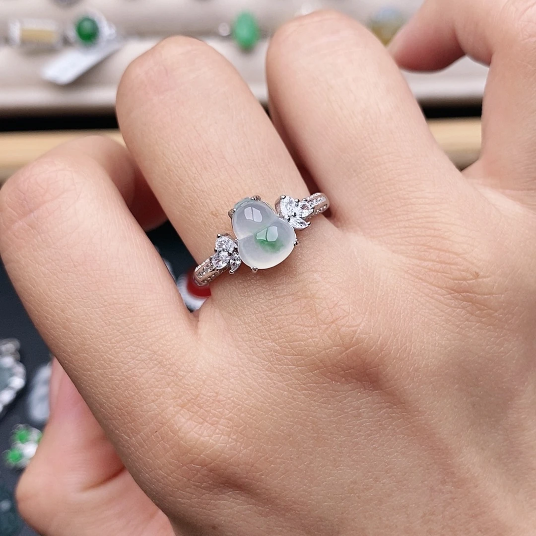 翡翠银S925镶嵌戒指