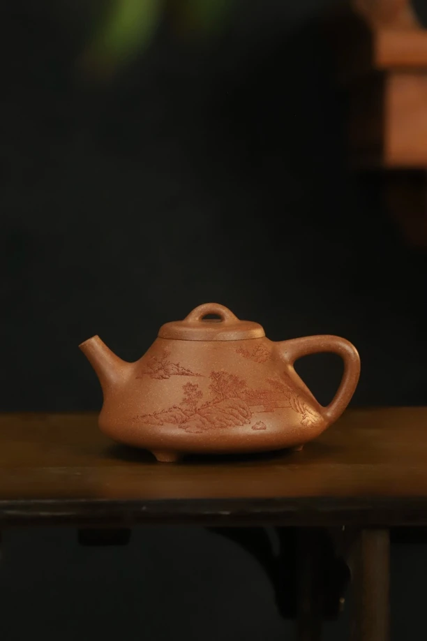 左云波《子冶石瓢》老黄段泥 全手工制作