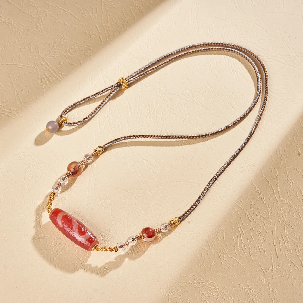 卓玛拉传奇丨红肉玛瑙锁骨链多样性发其一