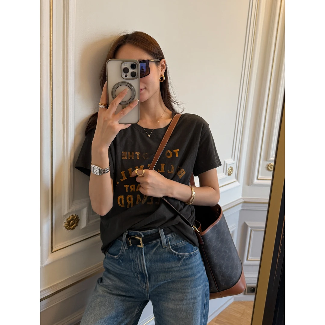 KEEP KAPU靠谱【ins玩家】水洗棉美式撞色印花字母T恤KP253212