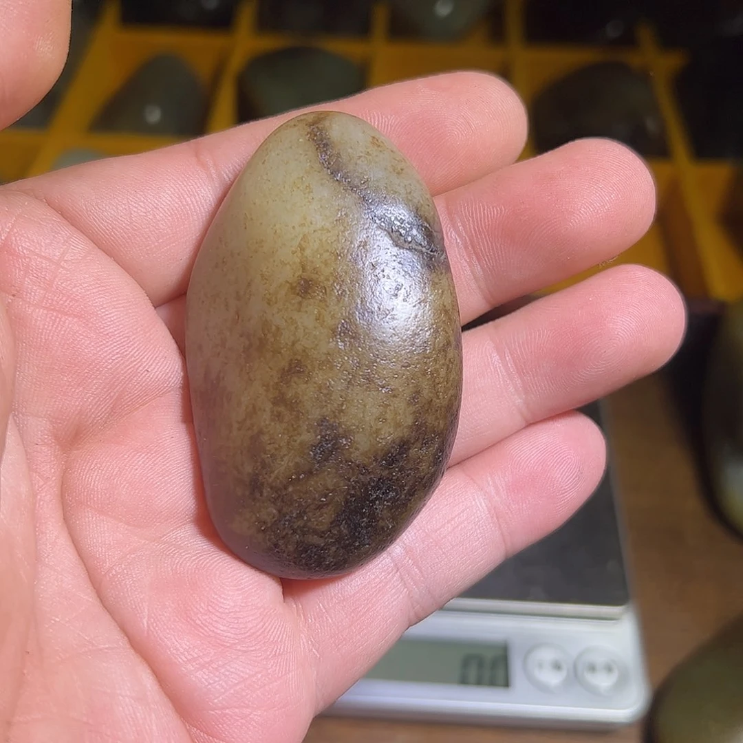 和田玉未镶嵌挂件湖*