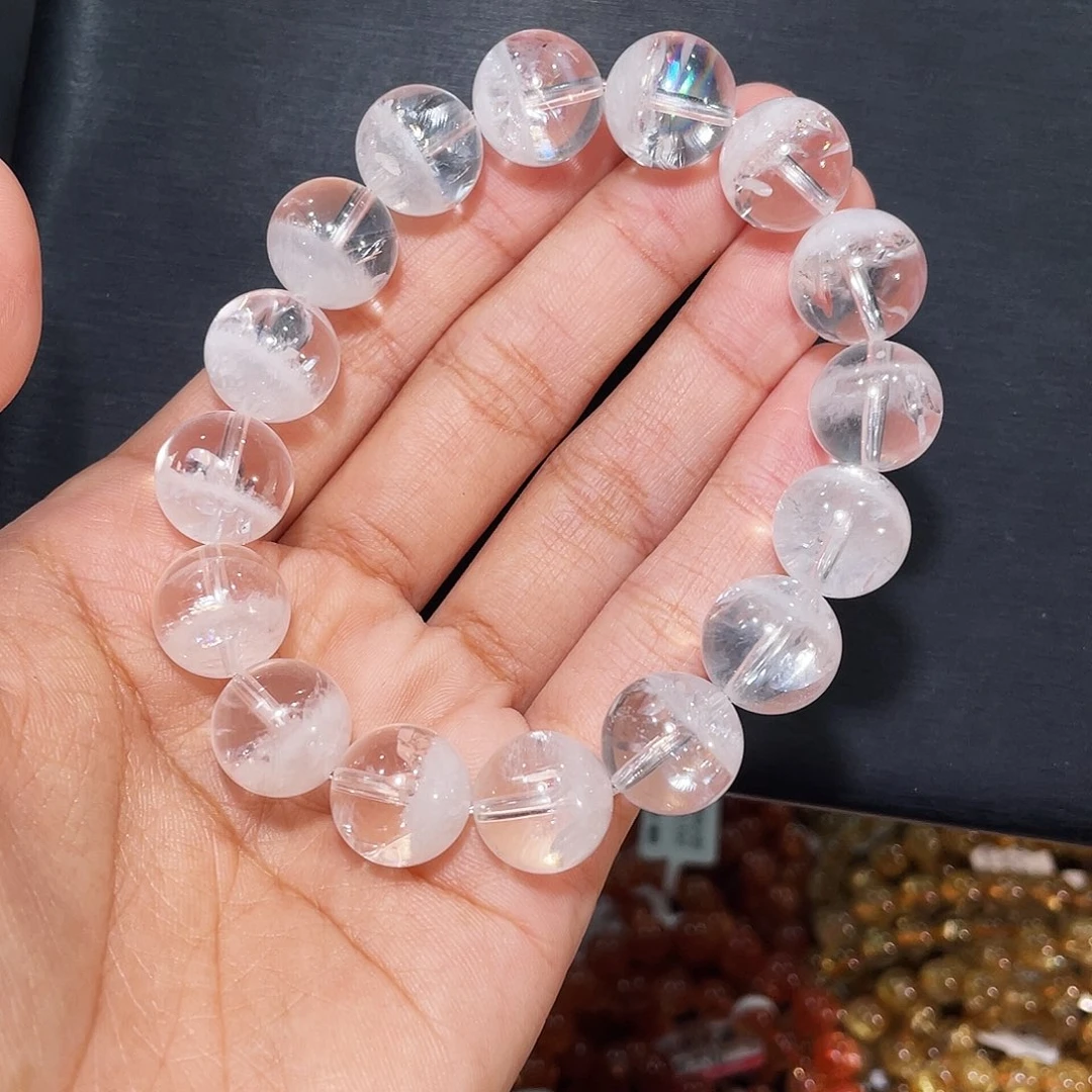 手链发晶未镶嵌白幽灵13mm