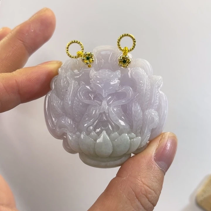 翡翠吊坠(赠链)未镶嵌代编织