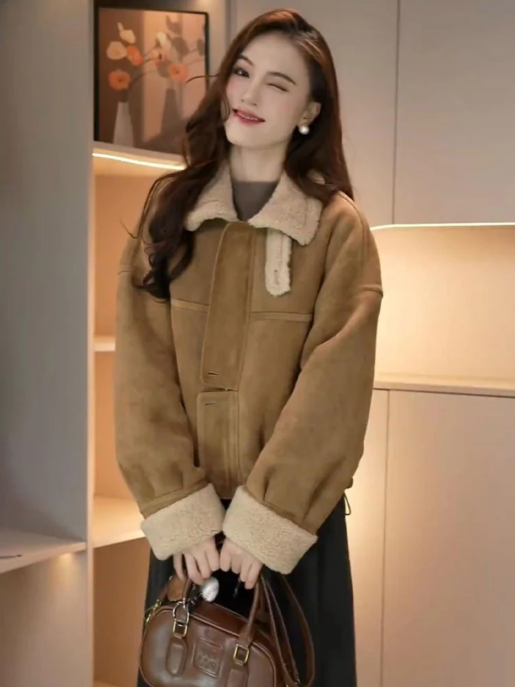 巨好看的早秋外套女2025新款韩系美拉德复古短款时尚洋气宽松夹克