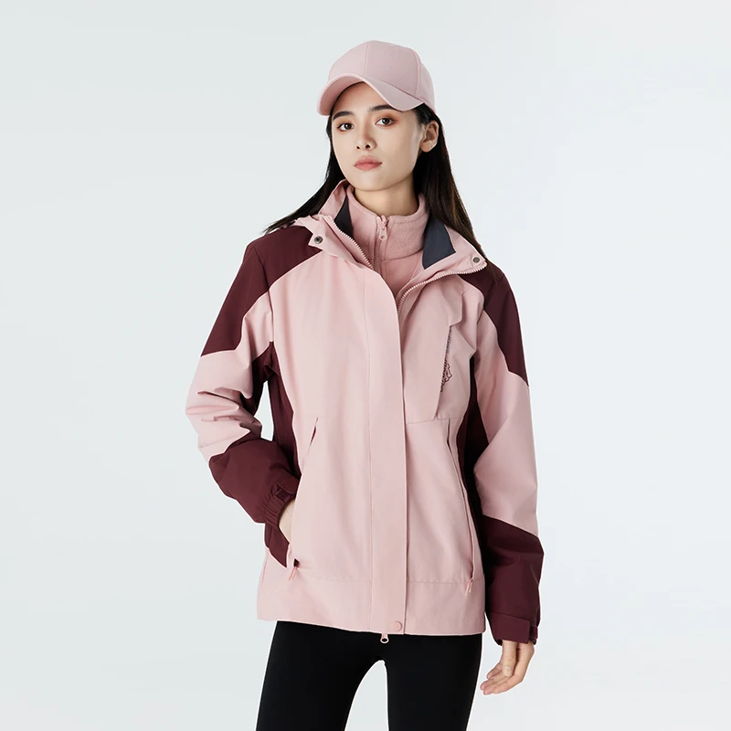 2025冬季男女保暖搭子可拆卸冲锋外套户外防水防风三合一百搭外套