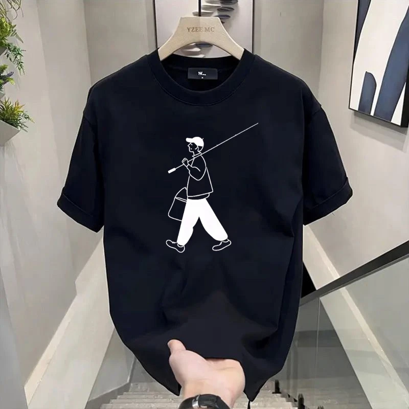 海外订单尾货~剪标撤回外贸重磅纯棉潮牌创意印花短袖T恤男女上衣