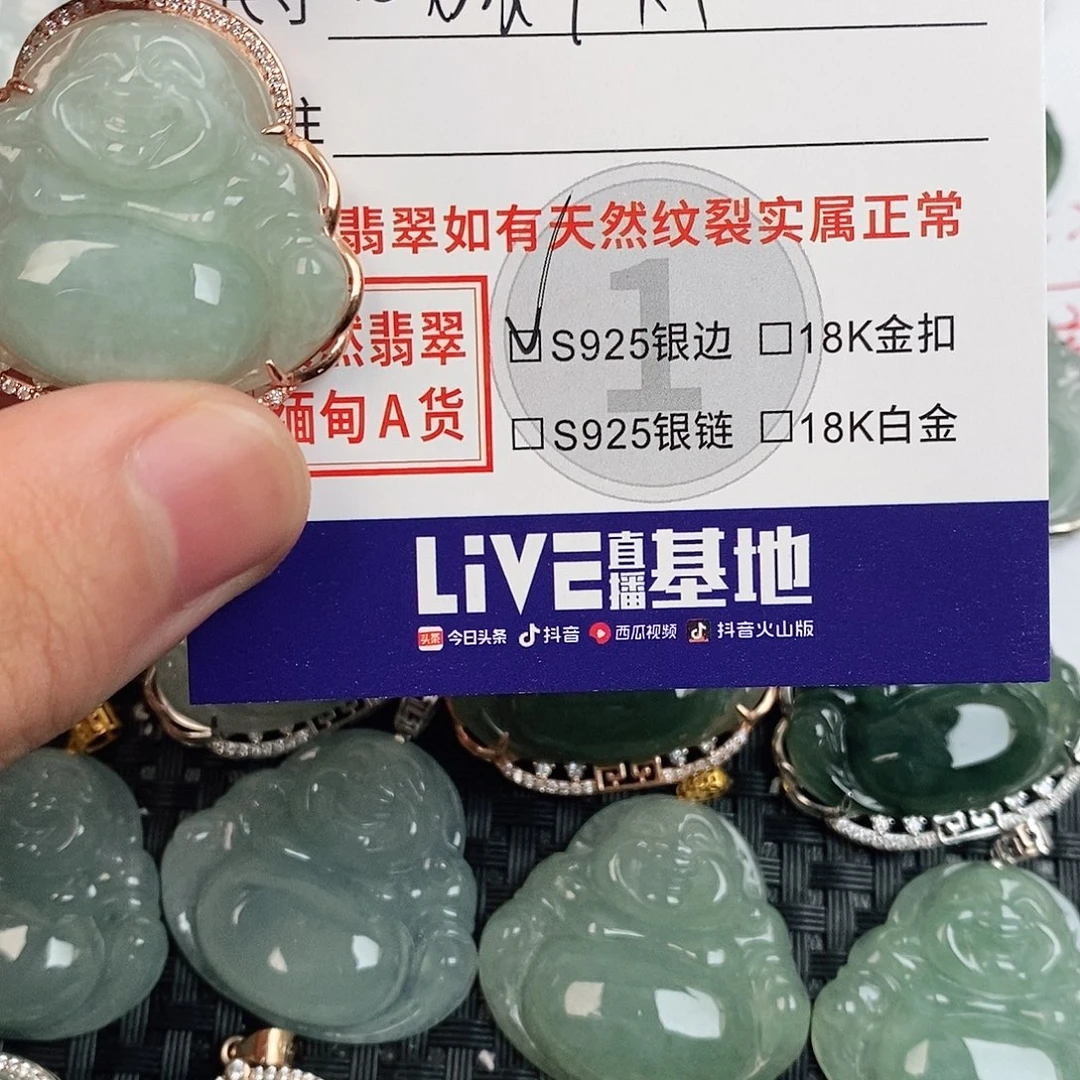 翡翠银S925镶嵌颈饰
