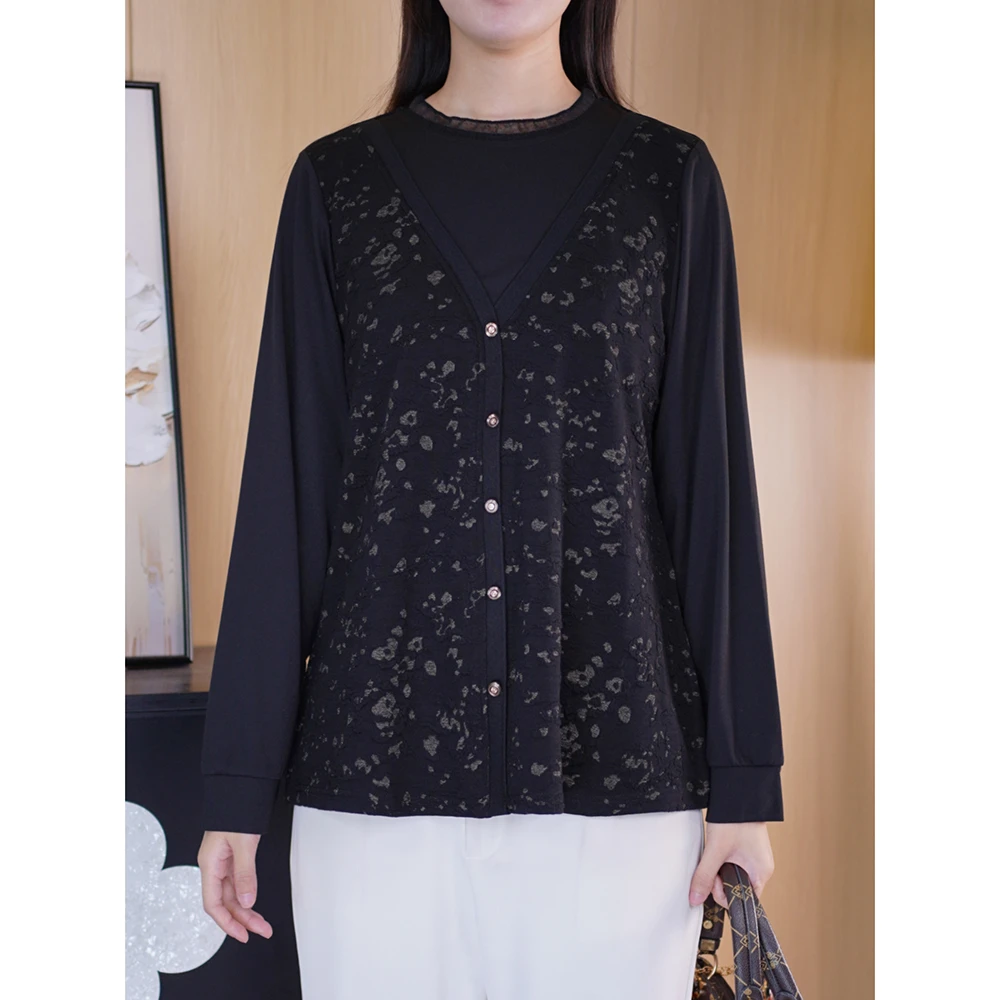 假两件显瘦卫衣冬季内搭胖妹妹加大码女装百搭洋气质衣服减龄上衣