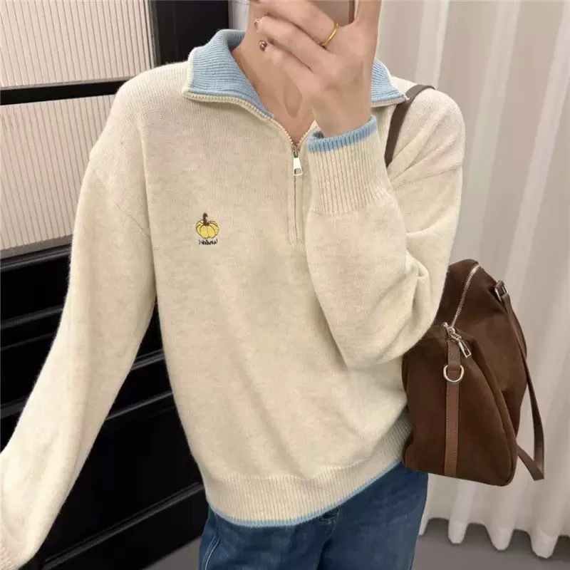 2025秋冬厚款拉链开衫毛衣36