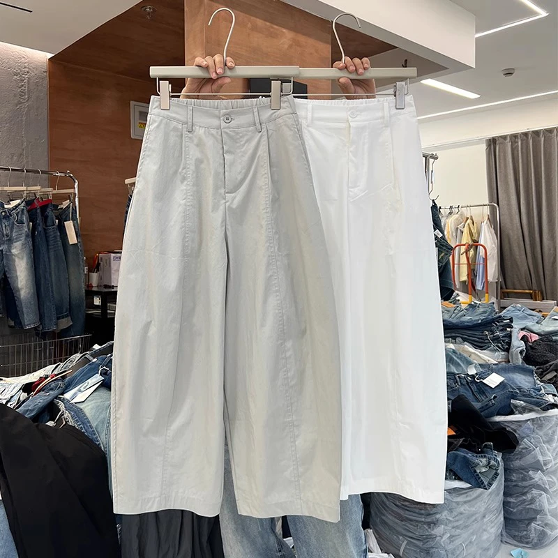 即刻时髦！空气感气球裤 夏季薄款后松紧腰宽松阔腿弯刀休闲裤女